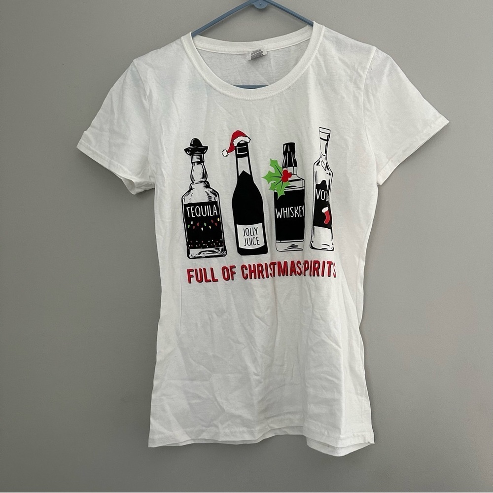Full of Christmas Spirit Graphic White Tshirt Holidays